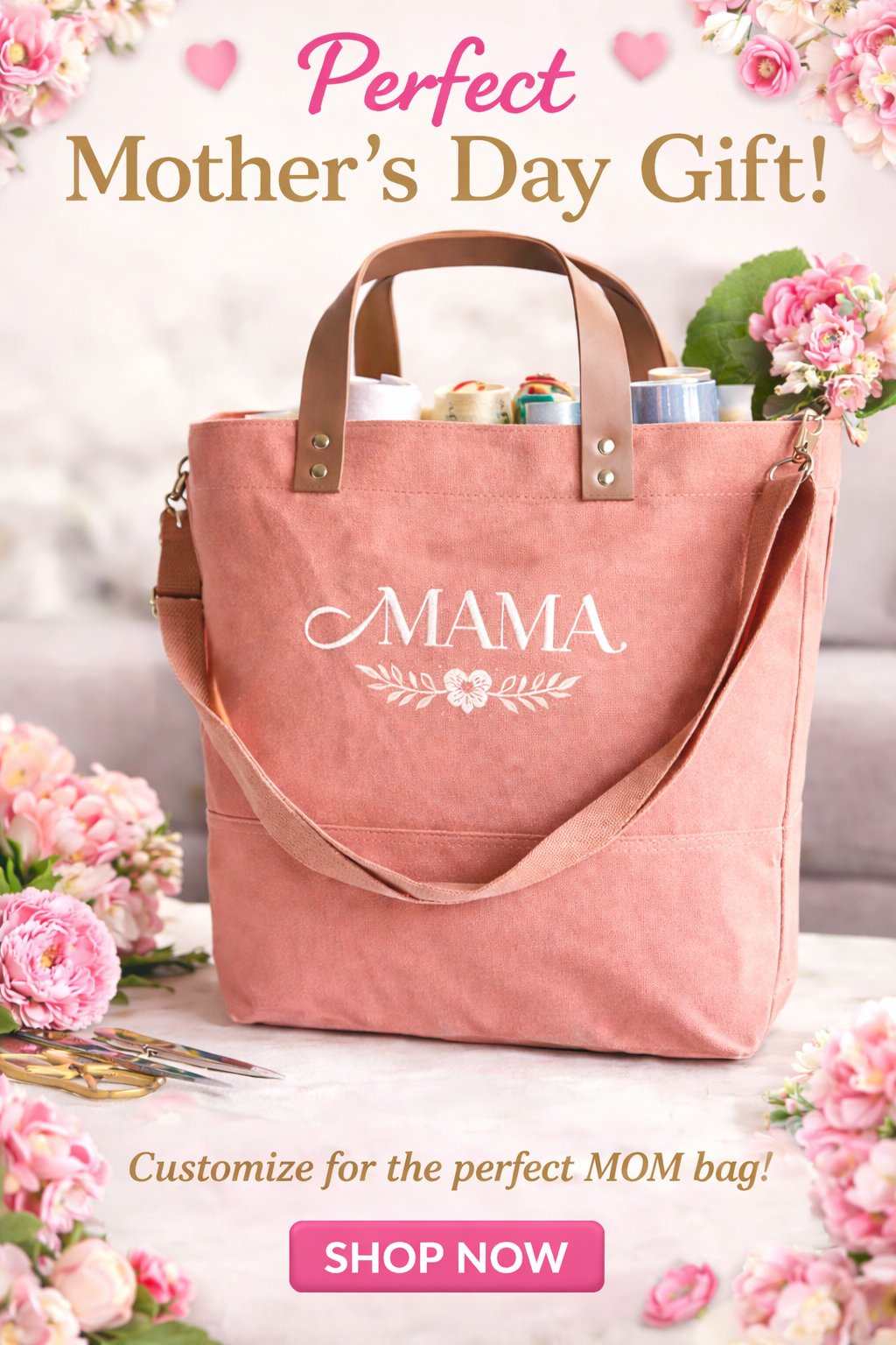 Large Totes with Leather Handles