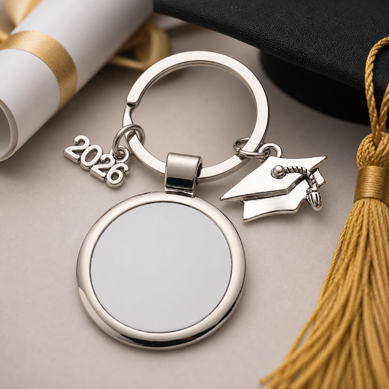 Graduation Keychain with charms (Sublimation)