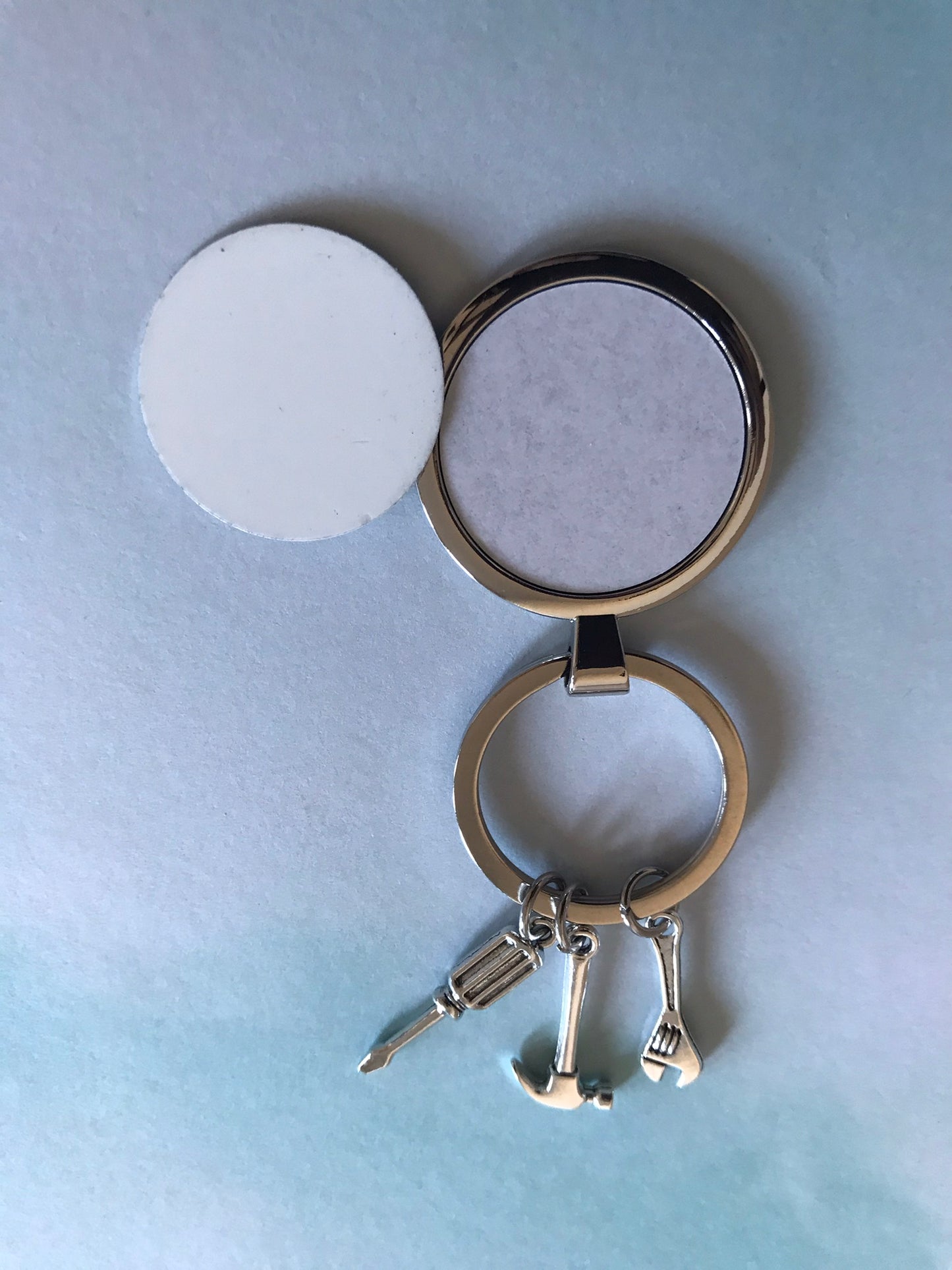 Fathers Day KeyChain with tool charms (With Sublimation Disc)