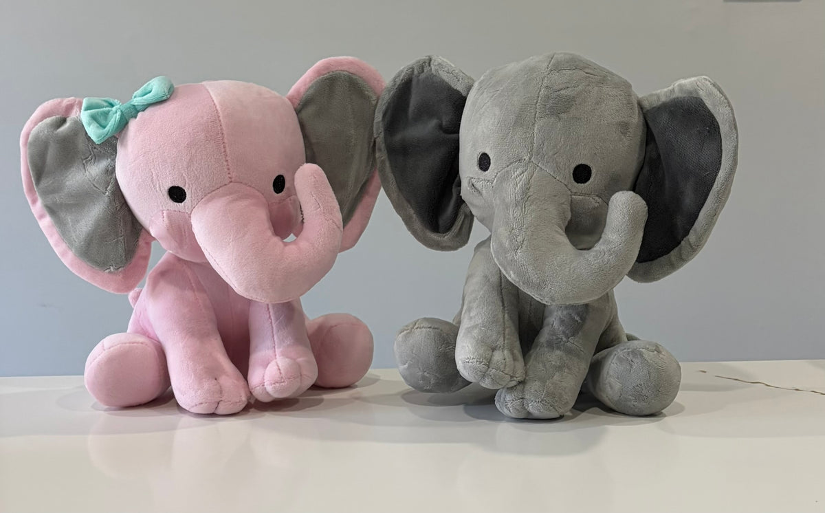 Plush Elephant for Birth Stats | Sublimation & HTV Blank | Baby Keepsake Gift