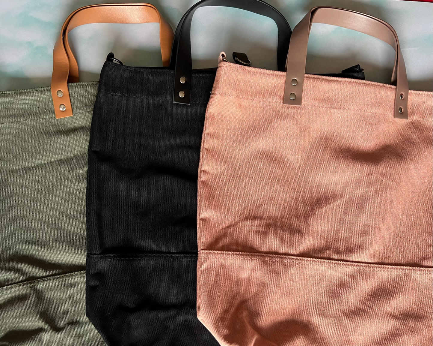 Large Totes with Leather Handles