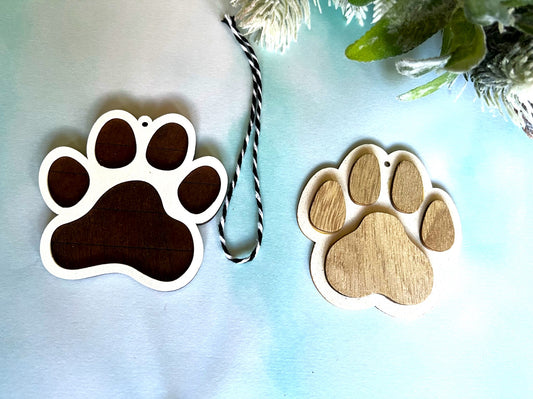 MDF Paw Ornament ( Not for sub)