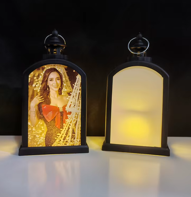 Christmas LED Lantern with Candle for Sublimation