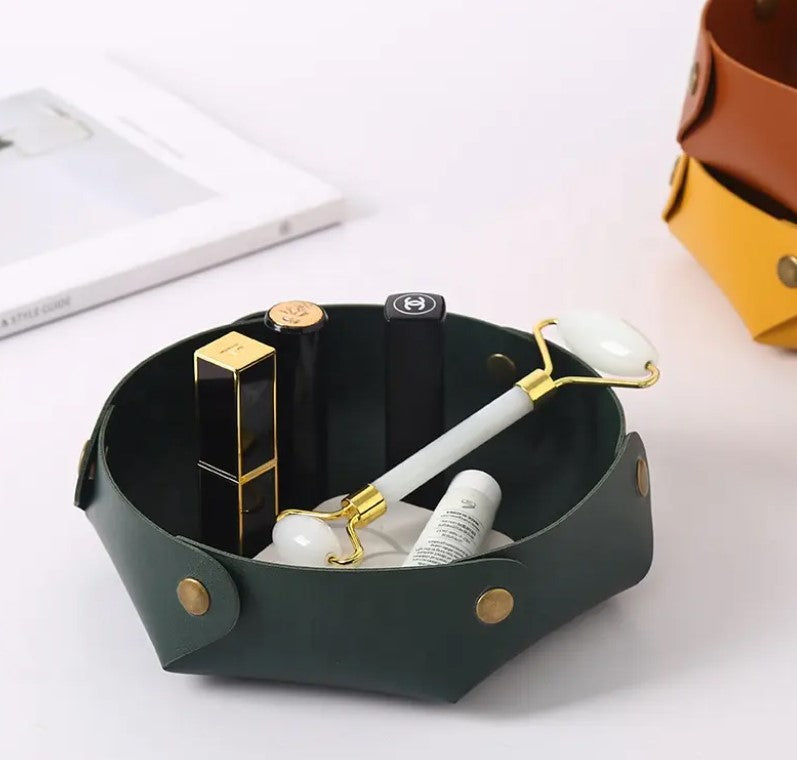 Flodable PU Leather Catch All/Multi-Functional Organizer/Jewellery Holder