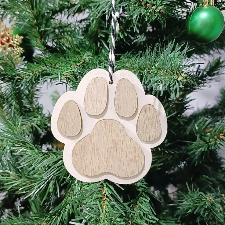 MDF Paw Ornament ( Not for sub)