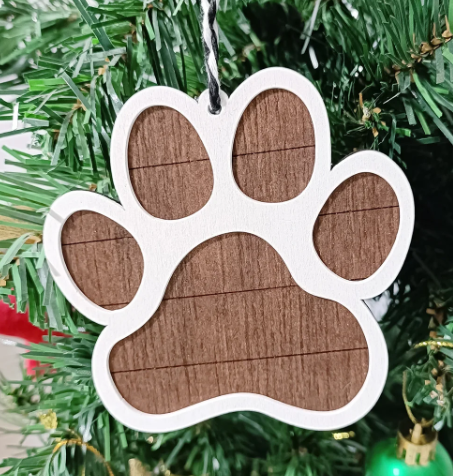 MDF Paw Ornament ( Not for sub)