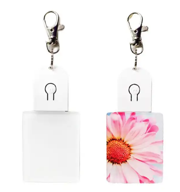 Rectangular Sublimation Keychains LED Light up Acrylic Rectangle Keychains (Sublimation & Vinyl ...