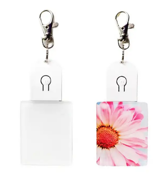 LED Light up Acrylic Rectangle Keychains (Sublimation & Vinyl)