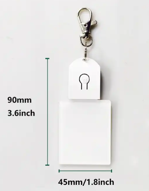 LED Light up Acrylic Rectangle Keychains (Sublimation & Vinyl)