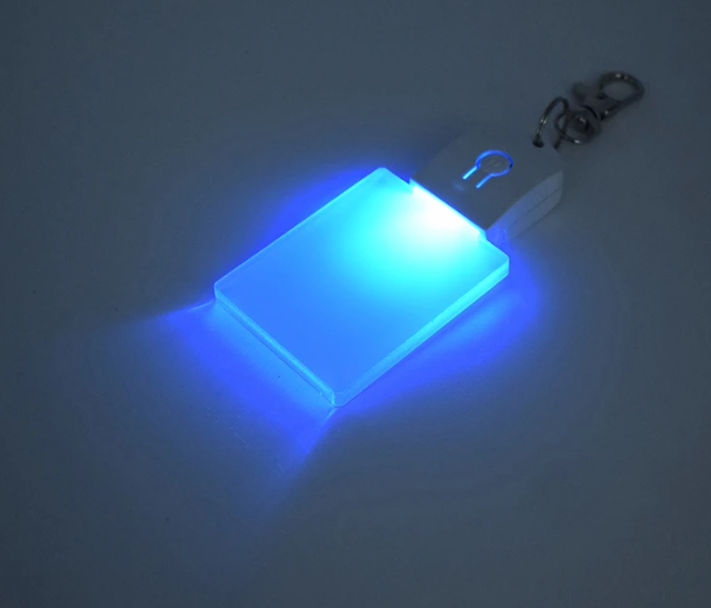 LED Light up Acrylic Rectangle Keychains (Sublimation & Vinyl)