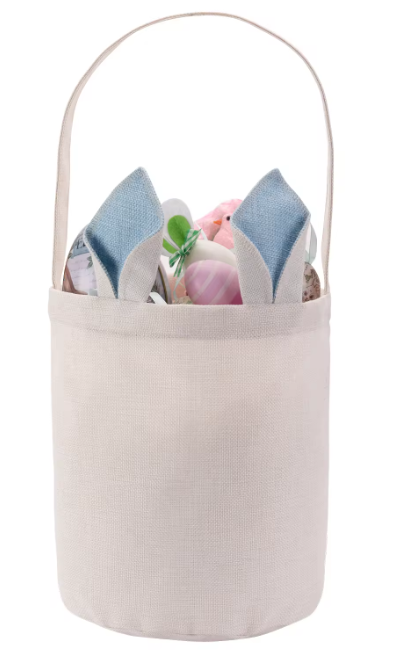 Linen Style Easter Baskets with Bunny Ears