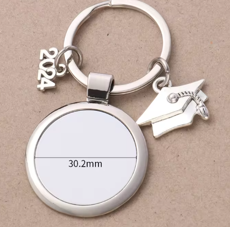 Graduation Keychain with charms (Sublimation)