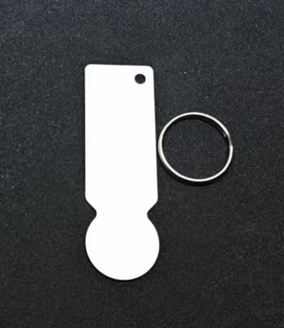 🛒✨Aluminum Sublimation Shopping Cart Coin with Keyring