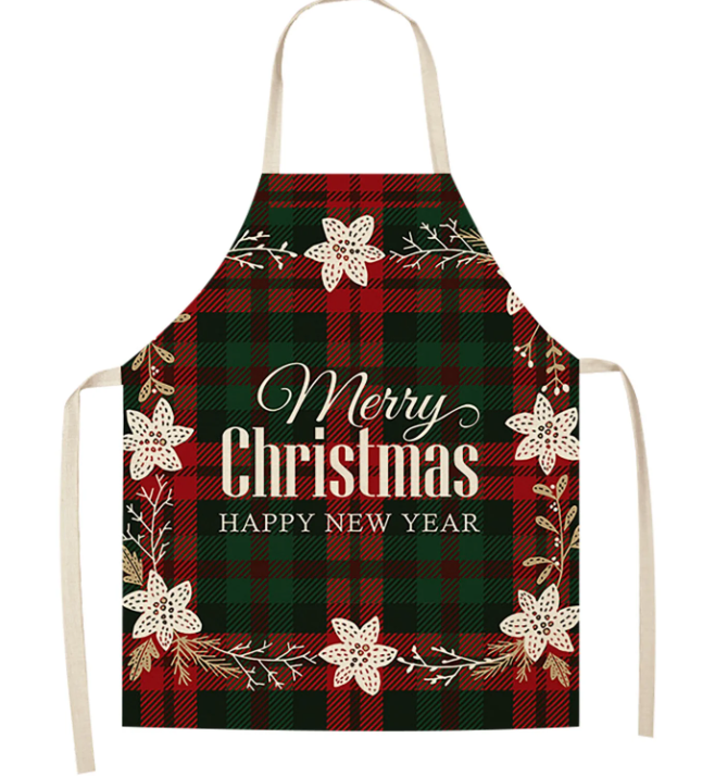 Lightweight Linen Christmas Apron