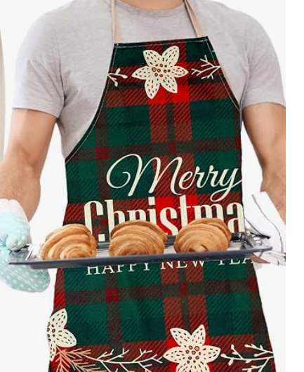 Lightweight Linen Christmas Apron