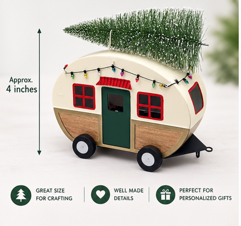✨ Vintage Style Camper Van Ornament 🚐