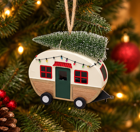 ✨ Vintage Style Camper Van Ornament 🚐