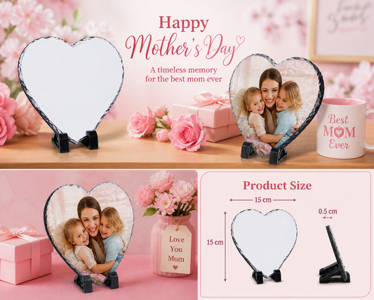 Heart-Shaped Photo Slate (Sublimation)