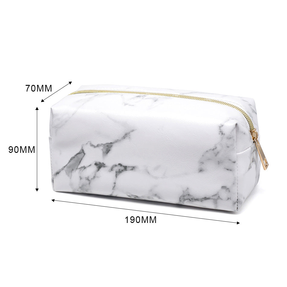 Marble Cosmetic Bag - With Gold Zipper - Splashproof