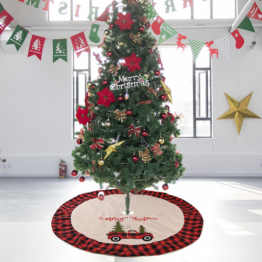 Christmas Tree Skirt - Red Truck Style