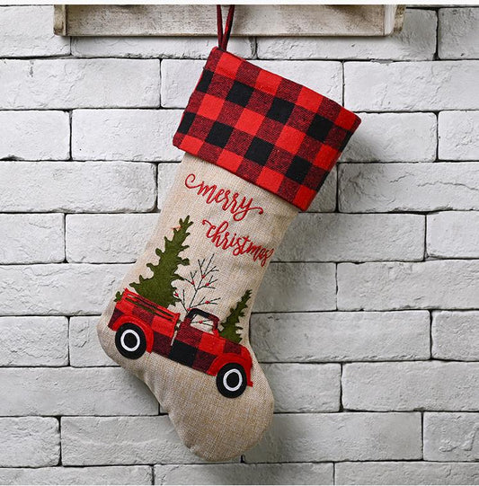 Vintage Red Truck Stocking