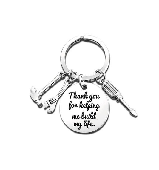 Fathers Day KeyChain with tool charms - Thank You