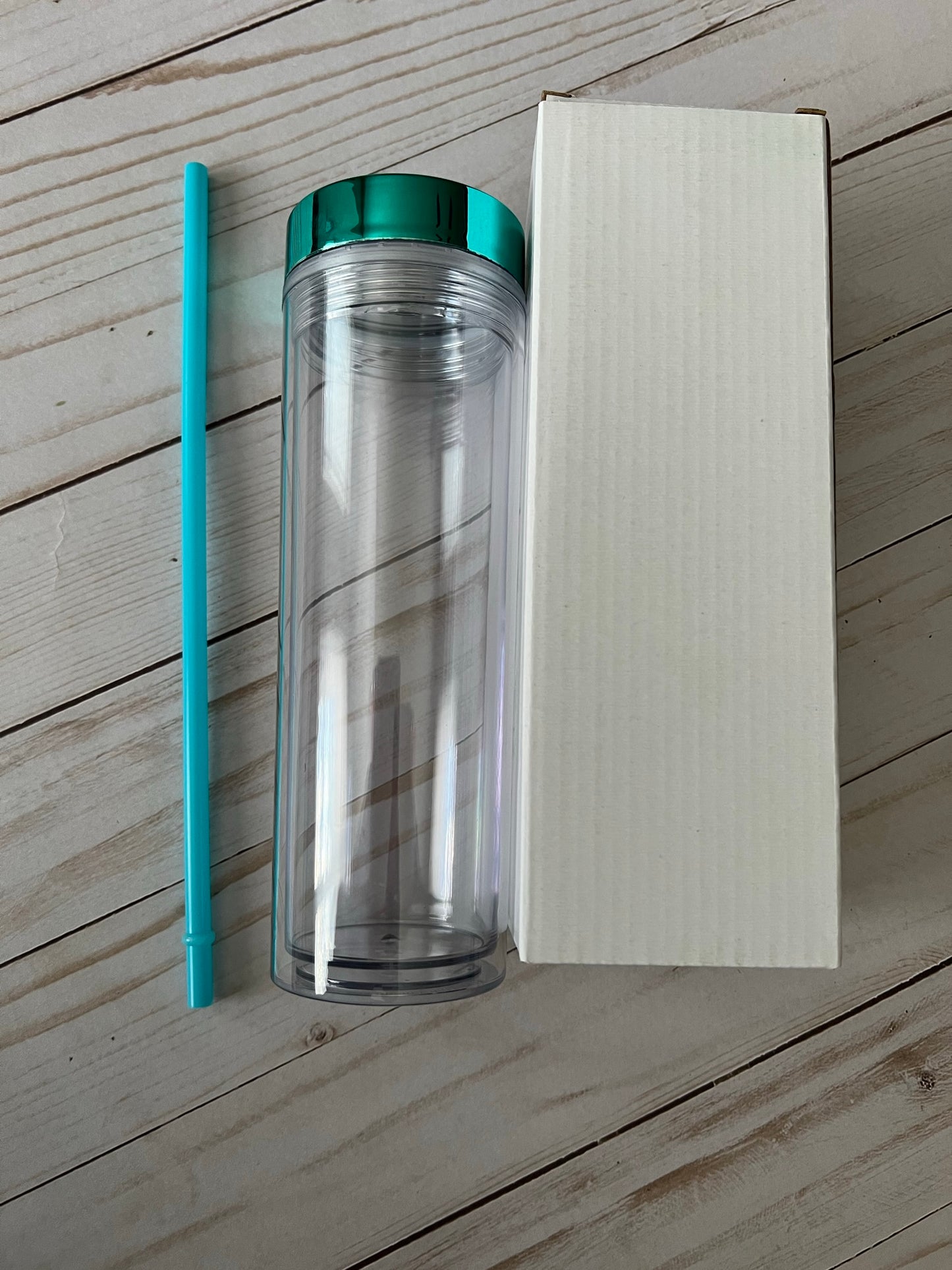 Clear Acrylic Tumblers with colored lids