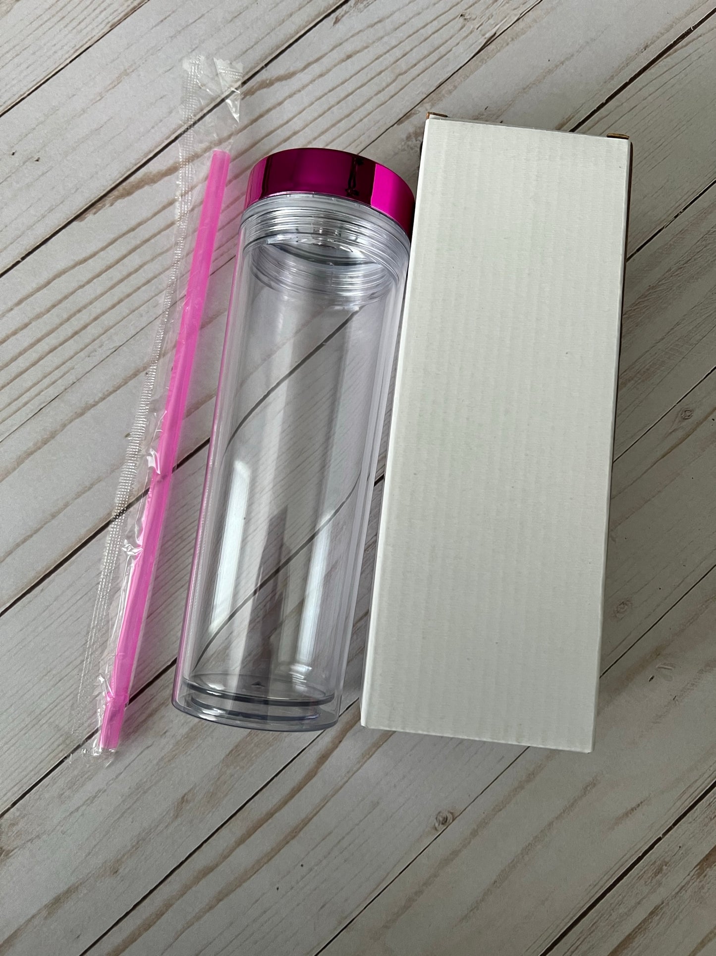 Clear Acrylic Tumblers with colored lids