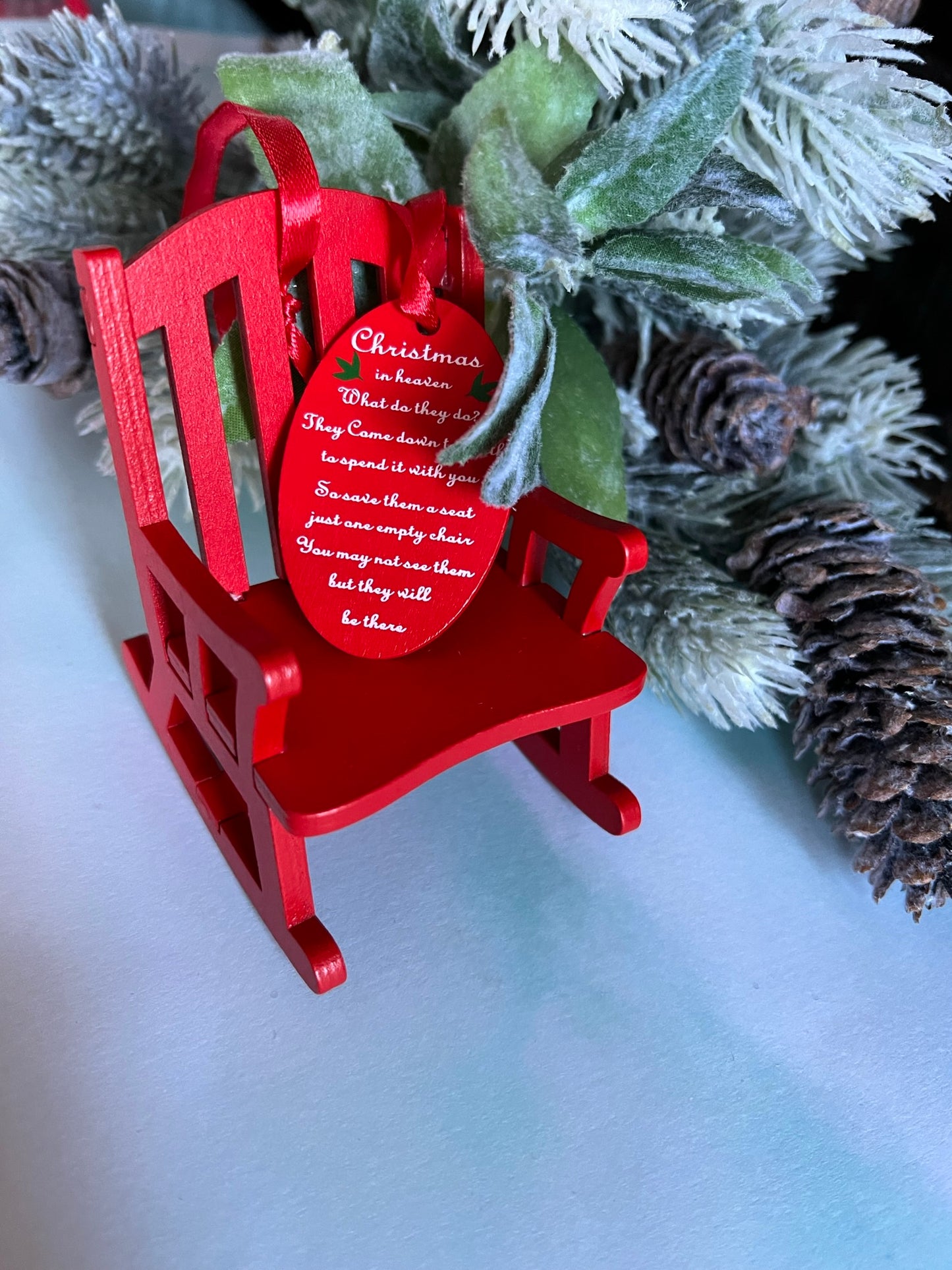 Red Memorial Chair Ornament