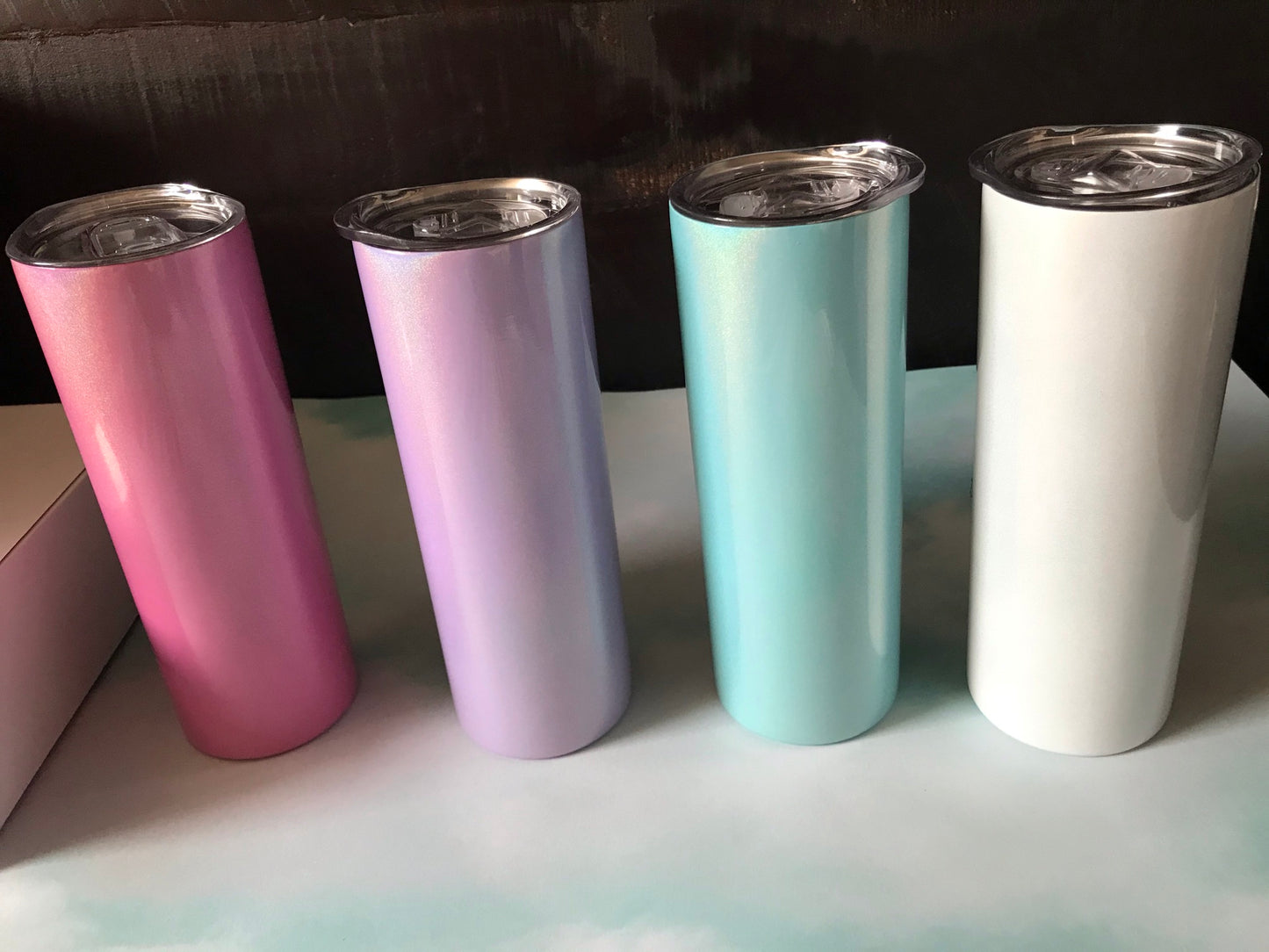 20 Oz Straight Glitter Tumblers (Sublimation Ready)