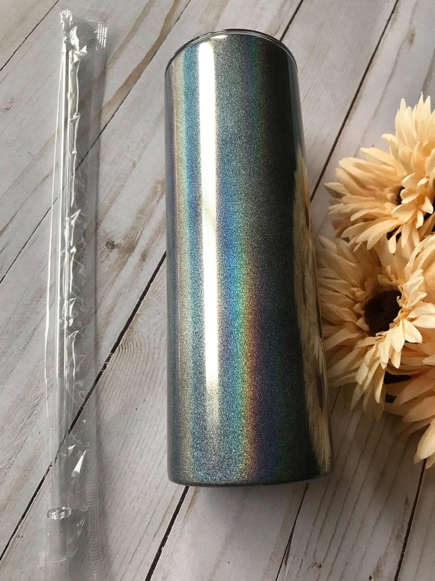 20 Oz Straight Glitter Tumblers (Sublimation Ready)