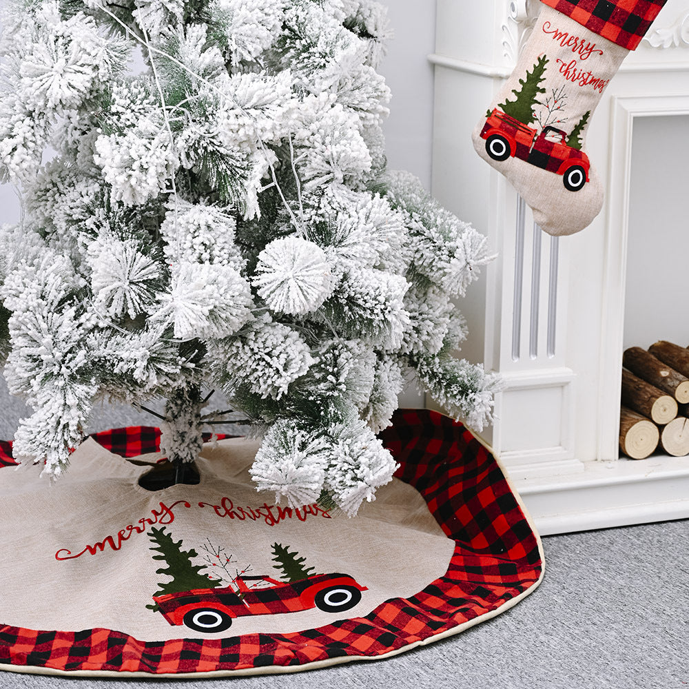 Christmas Tree Skirt - Red Truck Style