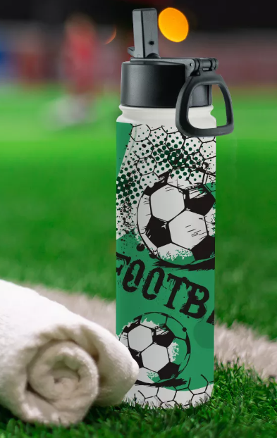 Sports Water Bottle (Wide Mouth with straw lid)