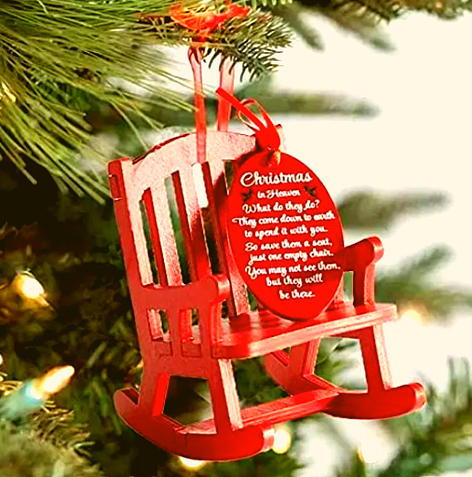 Red Memorial Chair Ornament