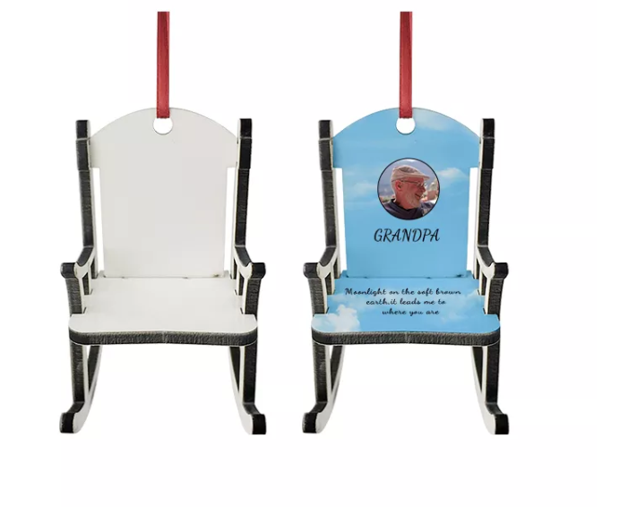 Memorial Chair Ornament for Sublimation