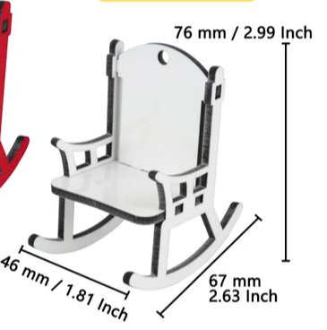 Memorial Chair Ornament for Sublimation