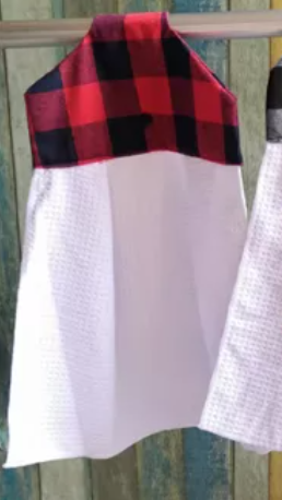 Red Plaid Top Tea towels