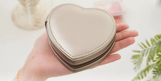 Travel Jewellery Case -heart shaped