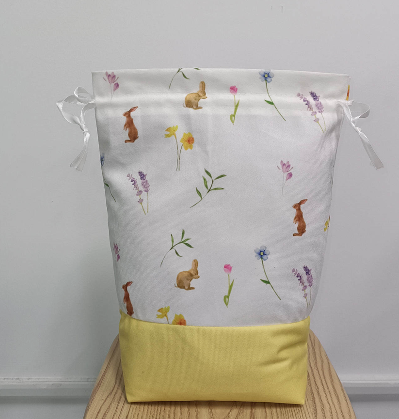 Easter Themed Velvet Drawstring Sacks