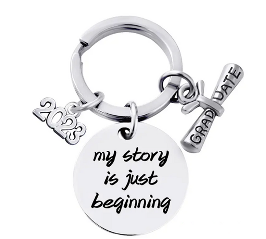 Graduation Keychain with charms - My story