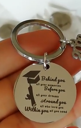 Graduation Keychain with charms - Behind You