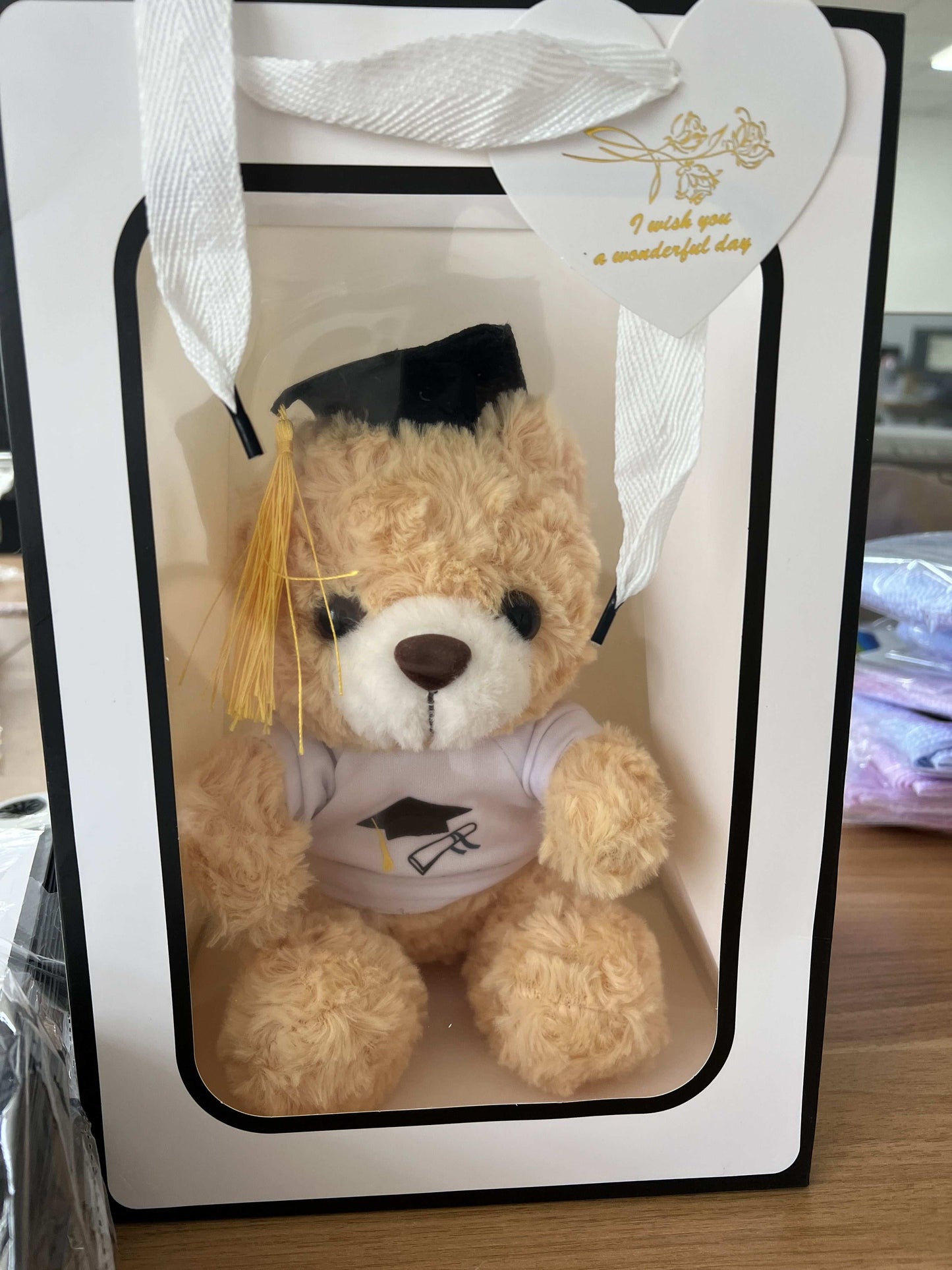 Graduation Bears with gift bag